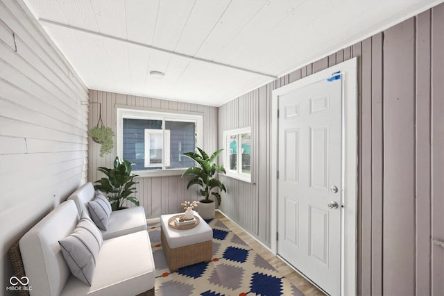422 N Oxford St, Indianapolis, IN 46201 - entrance foyer featuring wooden walls and wood finished floors