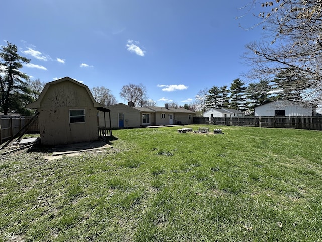 6672 E 225 S, Whitestown, IN 46075 - view of yard featuring a fenced backyard and an outdoor structure