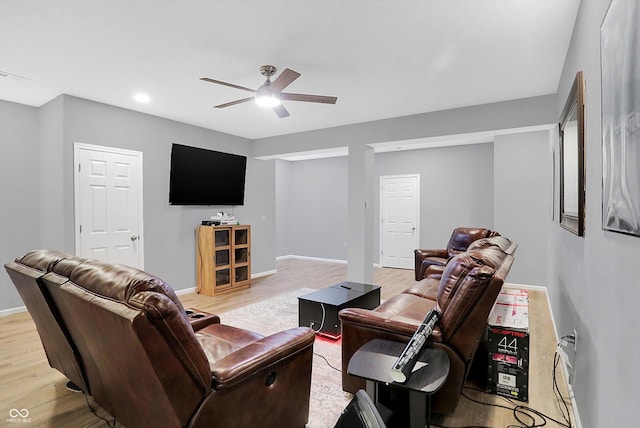 6869 W Winding, Mccordsville, IN 46055 - living area with visible vents, ceiling fan, light wood-style floors, and baseboards