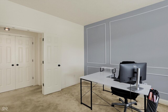6869 W Winding, Mccordsville, IN 46055 - home office featuring baseboards and light carpet
