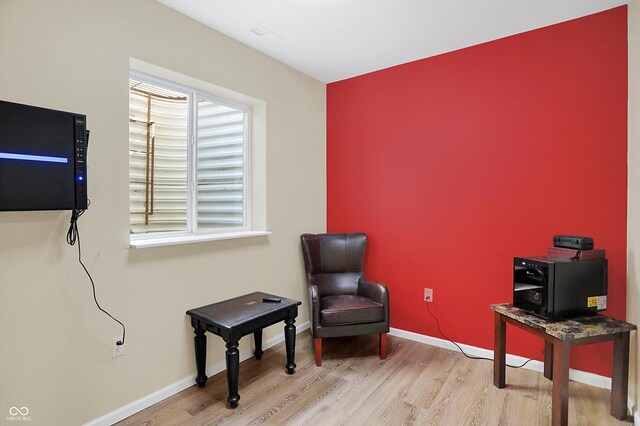 6869 W Winding, Mccordsville, IN 46055 - sitting room with baseboards and wood finished floors