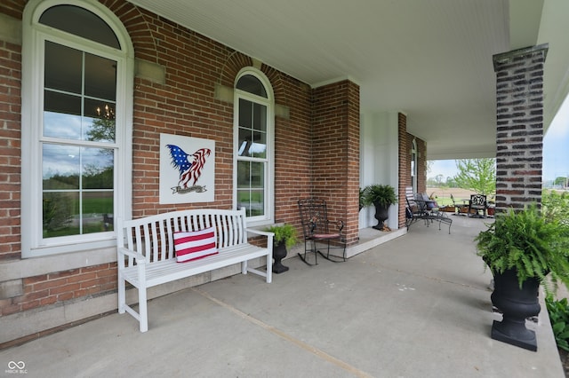 view of patio / terrace with a porch
