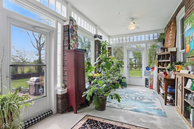 view of sunroom / solarium