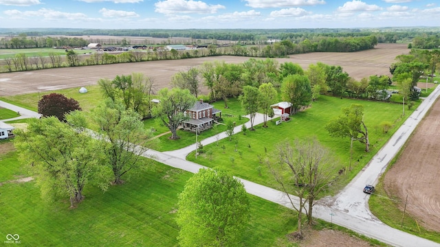 drone / aerial view featuring a rural view
