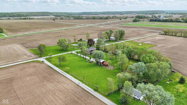 aerial view featuring a rural view
