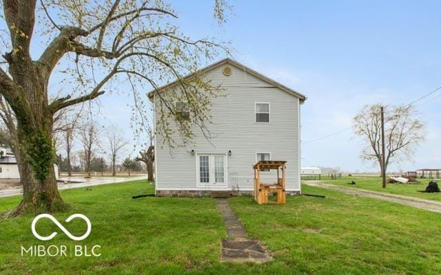 5973 Masten Rd, Coatesville, IN 46121 - back of house with a lawn