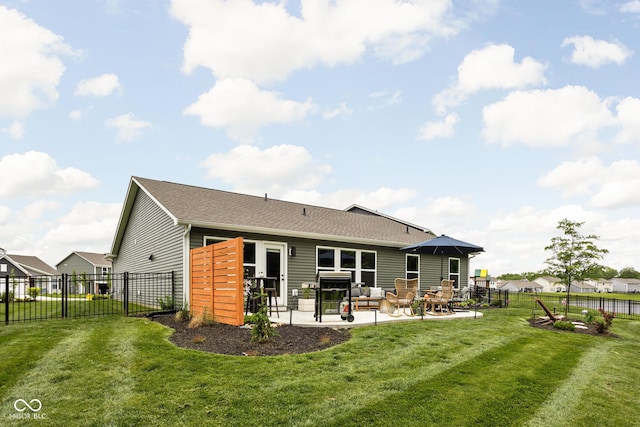 1024 Cyprian Way, Lebanon, IN 46052 - rear view of property featuring a patio area and a shingled roof