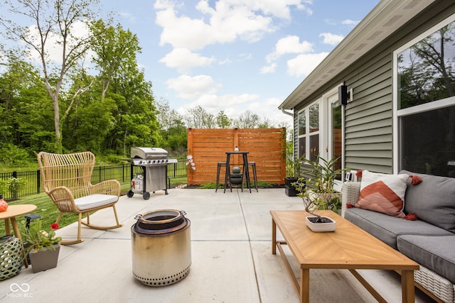 1024 Cyprian Way, Lebanon, IN 46052 - view of patio with a grill and an outdoor hangout area