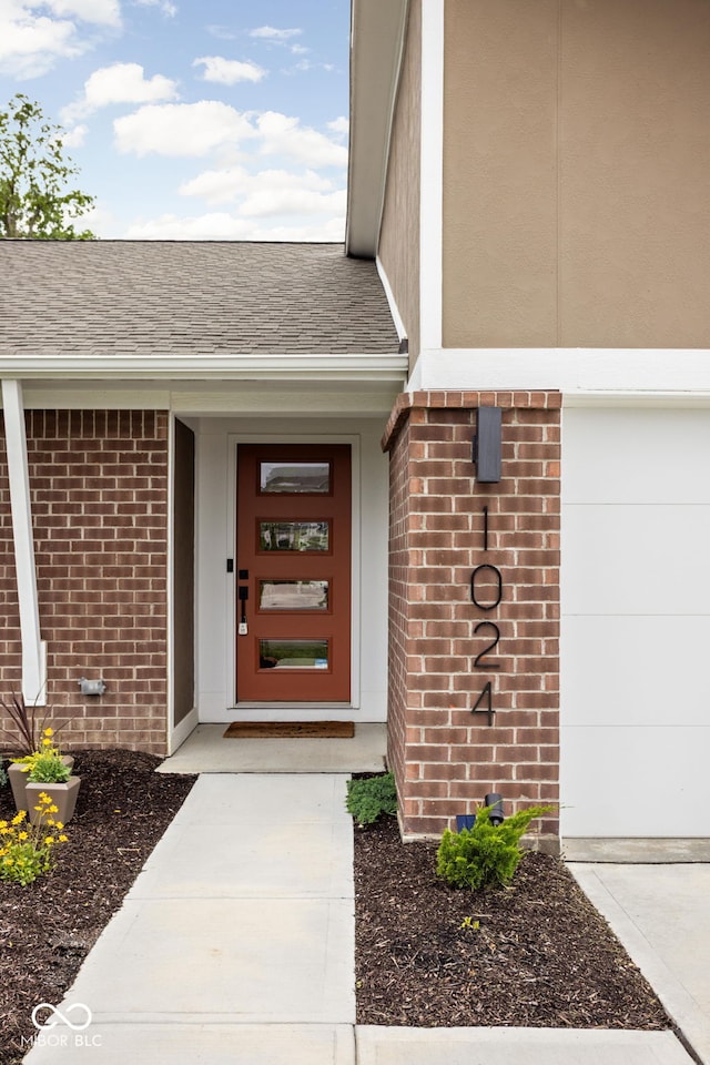 1024 Cyprian Way, Lebanon, IN 46052 - entrance to property with brick siding and roof with shingles