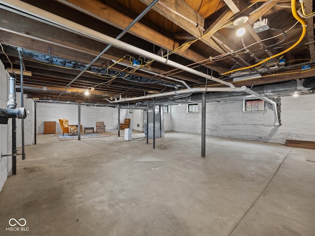 270 W Broadway St, Shelbyville, IN 46176 - unfinished basement with heating unit