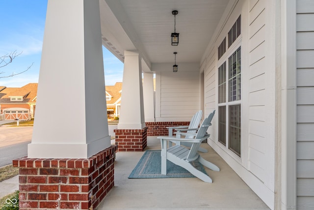 view of patio featuring covered porch