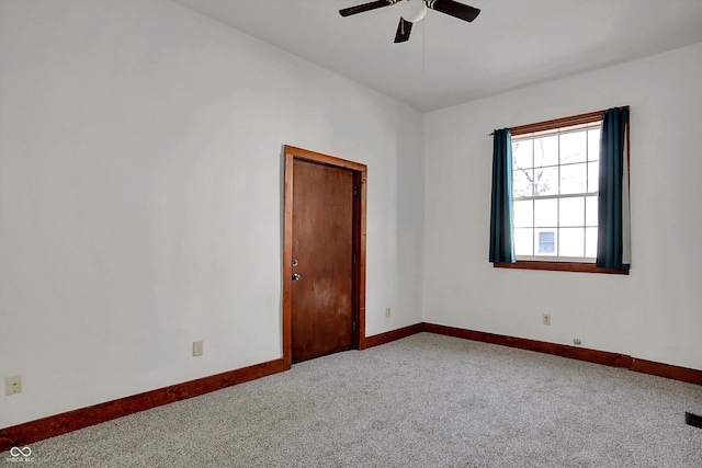 1157 Division St, Noblesville, IN 46060 - spare room with carpet and a ceiling fan