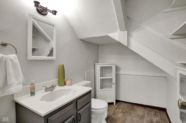 1157 Division St, Noblesville, IN 46060 - bathroom featuring vanity and stone finish floors