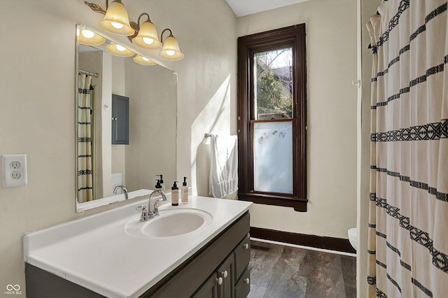 1157 Division St, Noblesville, IN 46060 - full bathroom featuring vanity and curtained shower