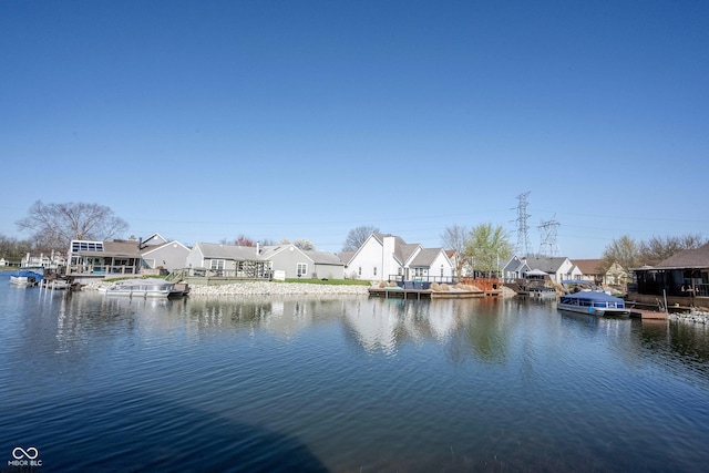 water view featuring a residential view