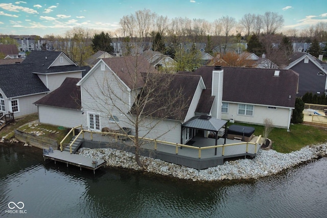 3260 Eddy Ct, Indianapolis, IN 46214 - aerial view of residential area with a nearby body of water