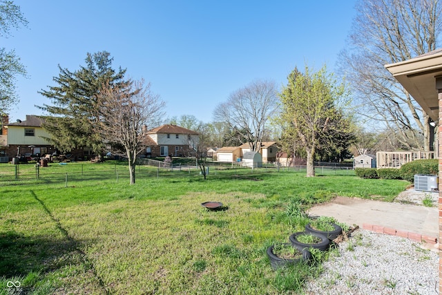 745 W Banta Rd, Indianapolis, IN 46217 - view of yard featuring central AC unit and fence