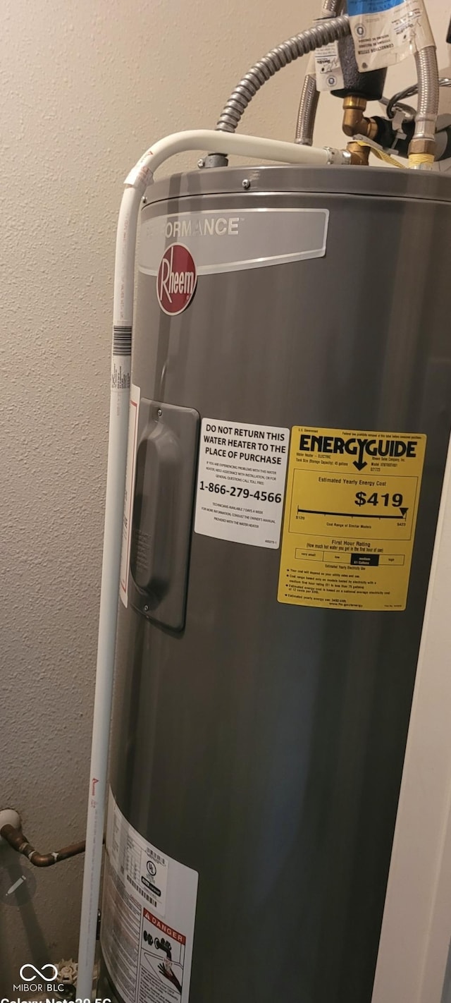 utilities featuring electric water heater