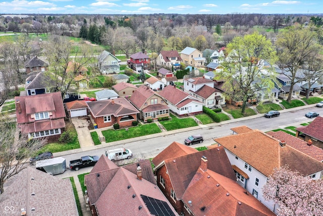 drone / aerial view with a residential view