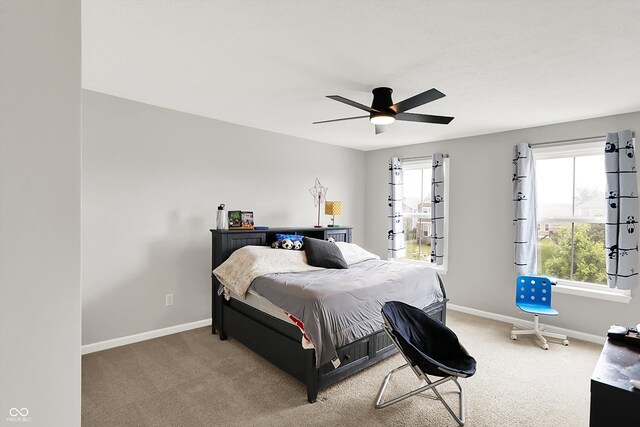 16491 Wheatley Ct, Fishers, IN 46040 - bedroom with light colored carpet, baseboards, and multiple windows