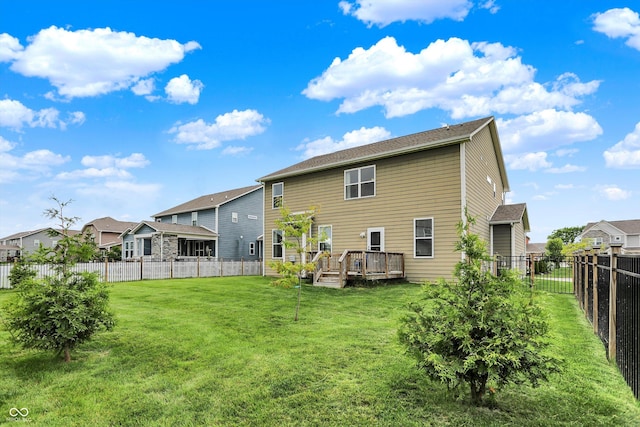 16491 Wheatley Ct, Fishers, IN 46040 - back of property with a deck and a residential view