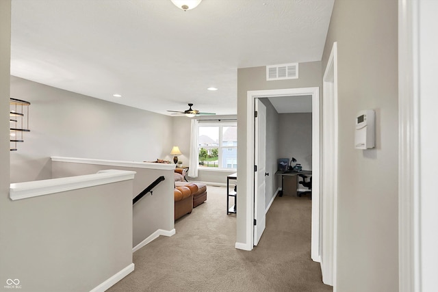 16491 Wheatley Ct, Fishers, IN 46040 - hall with baseboards, carpet, and recessed lighting