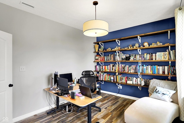 16491 Wheatley Ct, Fishers, IN 46040 - office area with wood finished floors and baseboards