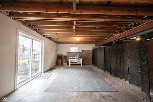 view of basement