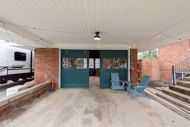 view of patio with fence