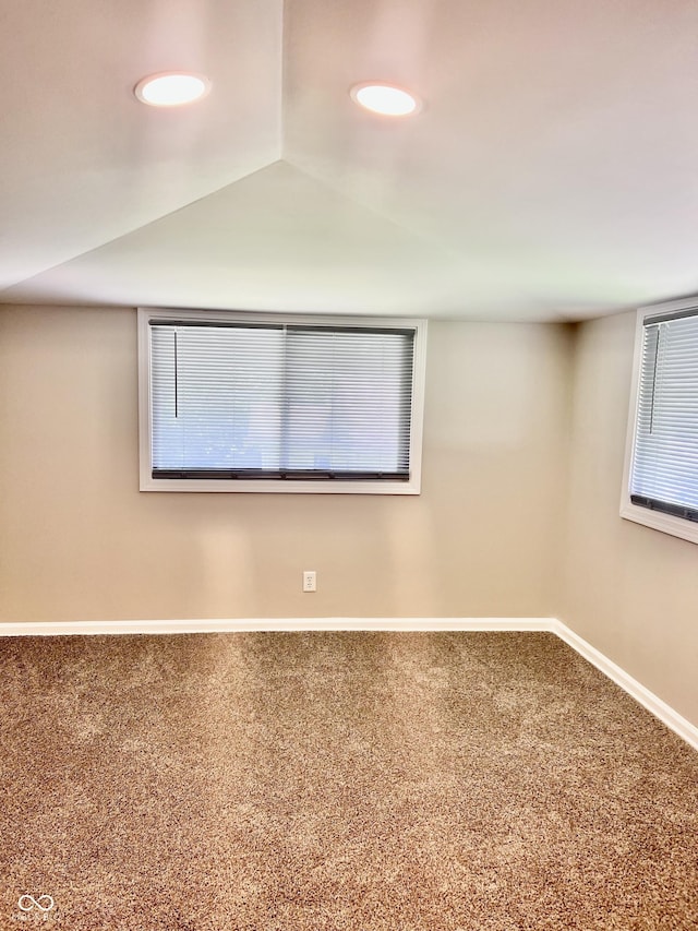 4205 Rookwood Ave, Indianapolis, IN 46208 - spare room featuring baseboards, carpet, and recessed lighting