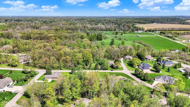 bird's eye view with a forest view