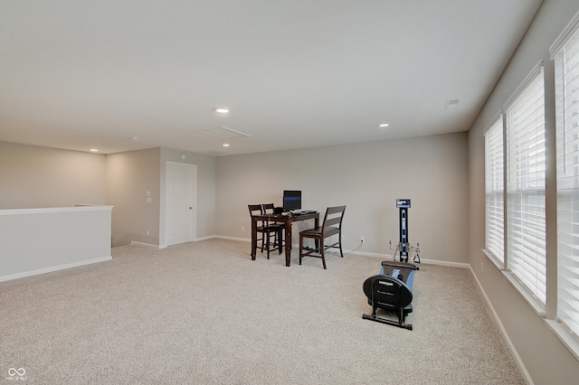 3799 Hoosier Down Dr, Bargersville, IN 46106 - interior space featuring light colored carpet, a wealth of natural light, and recessed lighting