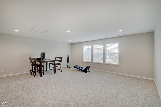 3799 Hoosier Down Dr, Bargersville, IN 46106 - interior space with recessed lighting, carpet, visible vents, and baseboards