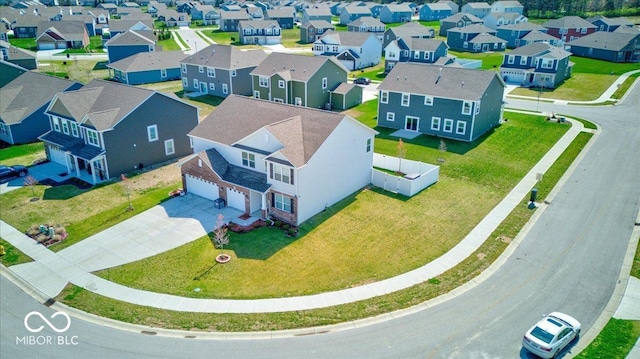 5839 Altar Bell Cir, Greenwood, IN 46143 - drone / aerial view with a residential view