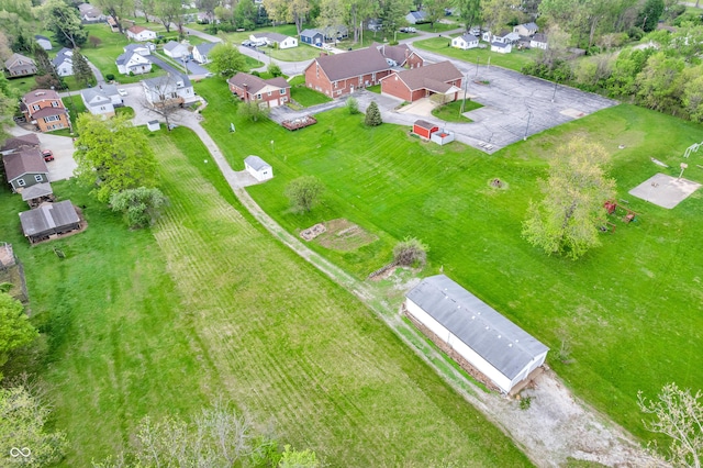 aerial view with a residential view