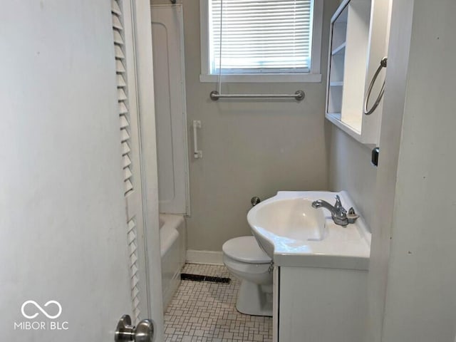 2260 N Graham Ave, Indianapolis, IN 46218 - bathroom with vanity, tile patterned flooring, and shower / bathtub combination