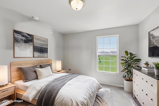 6681 Keepsake Dr, Whitestown, IN 46075 - bedroom featuring light carpet and baseboards