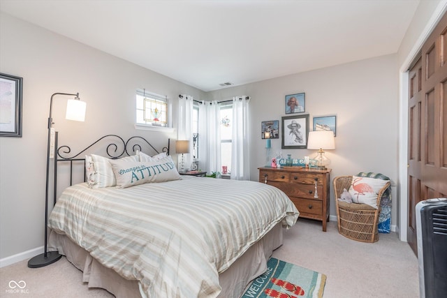 10518 Greenway Dr, Fishers, IN 46037 - bedroom with light colored carpet, baseboards, and visible vents