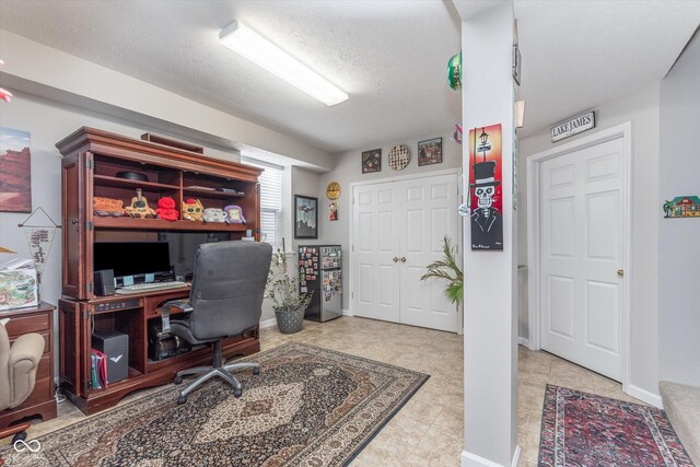 10518 Greenway Dr, Fishers, IN 46037 - office with a textured ceiling and baseboards