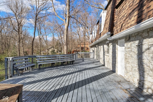 view of wooden terrace