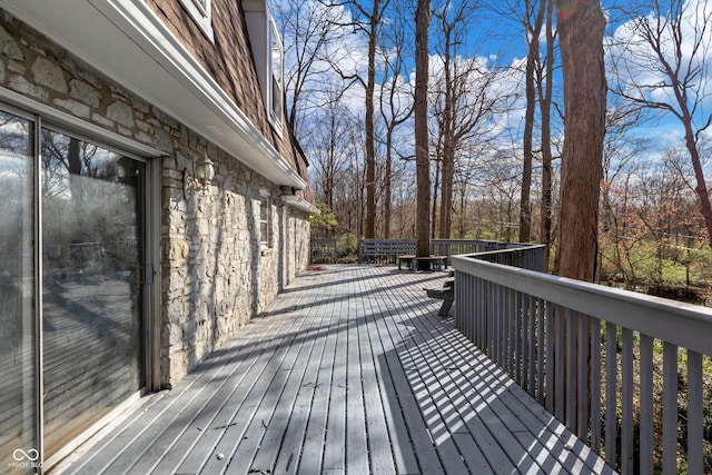 view of wooden terrace