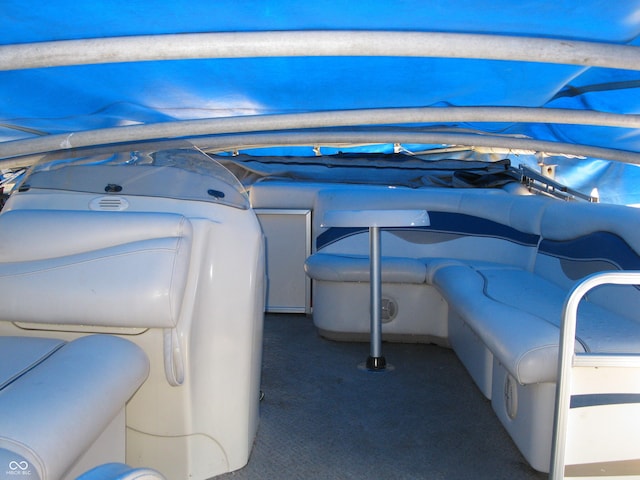 exterior space with carpet and laundry area