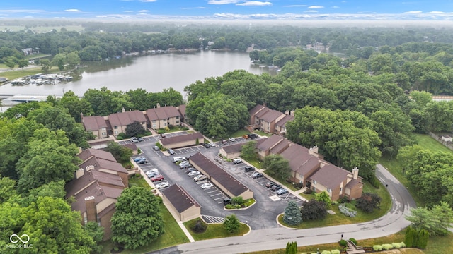 102 Knoll Ct Unit D, Noblesville, IN 46062 - aerial overview of property's location with a nearby body of water