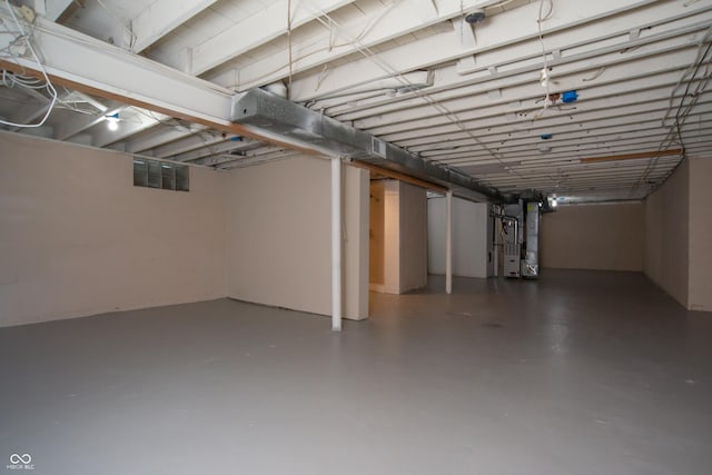 3140 Bonham Dr, Indianapolis, IN 46222 - unfinished below grade area with heating unit