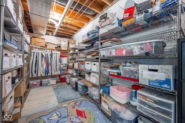 view of storage room