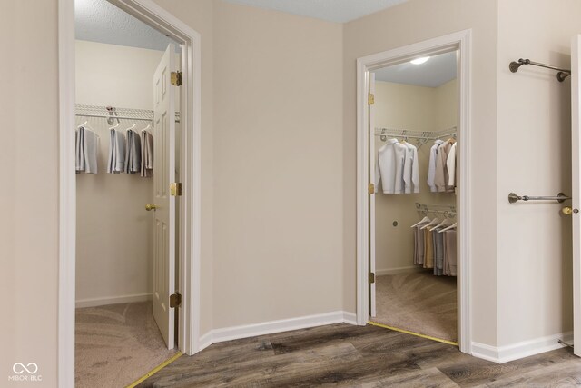 518 Carthage Cir, Westfield, IN 46074 - hallway with dark wood finished floors and baseboards