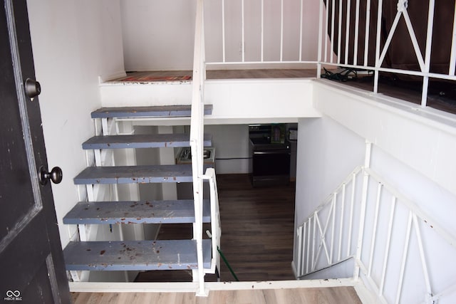 4107 Eisenhower Dr, Indianapolis, IN 46254 - stairs with wood finished floors