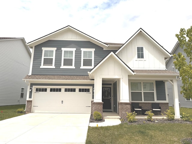2250 Egbert Rd, Westfield, IN 46074 - craftsman inspired home with brick siding, board and batten siding, driveway, and an attached garage