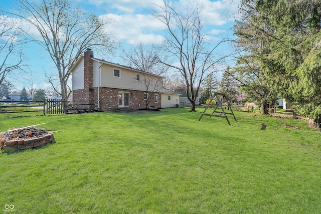 4106 Armon Ct, Carmel, IN 46033 - view of yard featuring fence and a playground