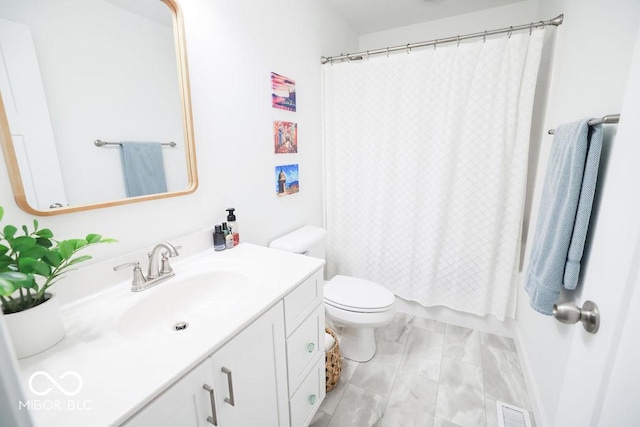 8917 N Old State Road 37, Bloomington, IN 47408 - full bathroom featuring vanity, visible vents, and toilet